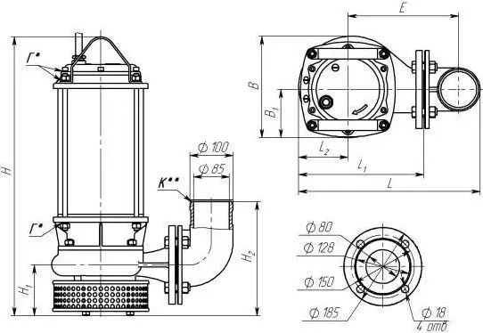 Изображение товара Дренажный насос Eneral ГНОМ 100-25 (380В)