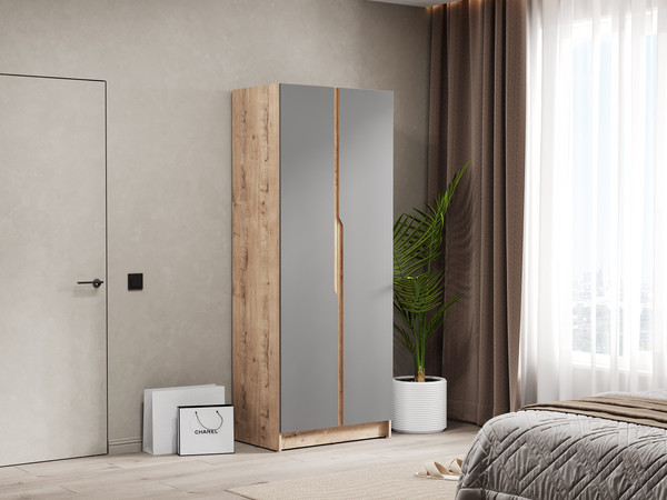 Изображение товара Шкаф Eligard Aura 2D (дуб вотан/графит)