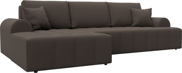 Изображение товара Диван угловой Лига Диванов Лига-080 угол левый / 134741L (рогожка Амур 05 коричневый)