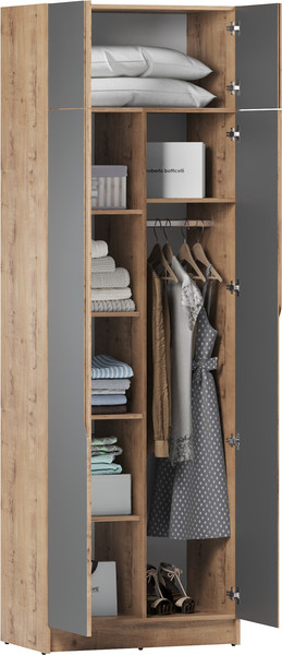 Изображение товара Шкаф Eligard Aura 2Da (дуб вотан/графит)