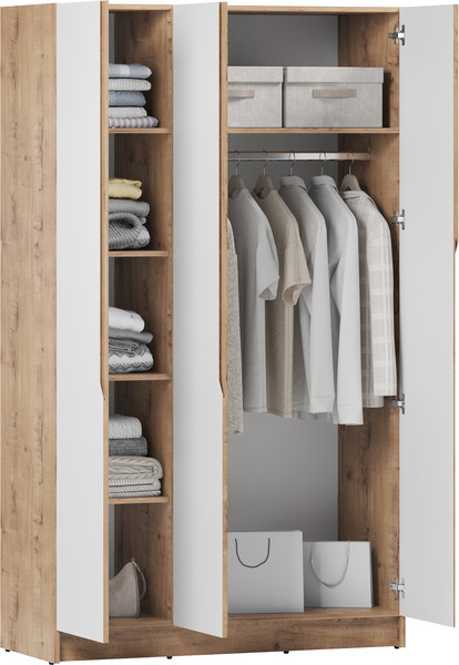 Изображение товара Шкаф Eligard Aura 3D  (дуб вотан/белый)