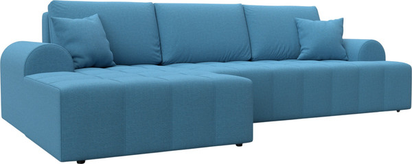 Изображение товара Диван угловой Лига Диванов Лига-080 угол левый / 134743L (рогожка Амур 10 голубой)