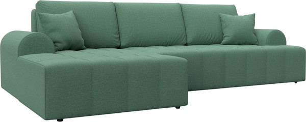 Изображение товара Диван угловой Лига Диванов Лига-080 угол левый / 134744L (рогожка Амур 11 зеленый)