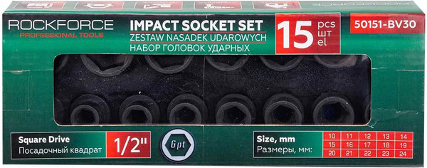 Изображение товара Набор головок слесарных RockForce RF-50151-BV30