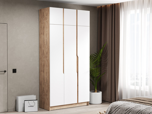 Изображение товара Шкаф Eligard Aura 3Dа (дуб вотан/белый)