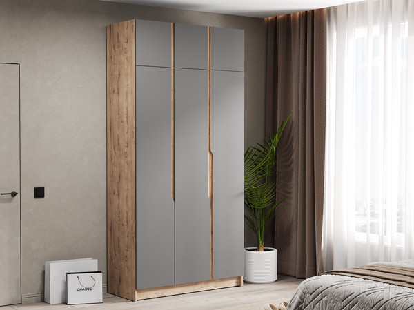 Изображение товара Шкаф Eligard Aura 3Dа (дуб вотан/графит)