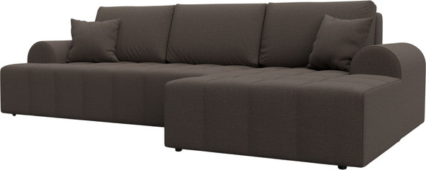 Изображение товара Диван угловой Лига Диванов Лига-080 угол правый / 134741 (рогожка Амур 05 коричневый)