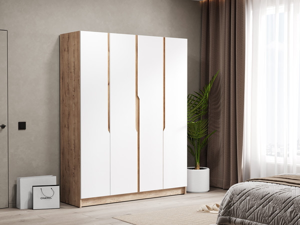 Изображение товара Шкаф Eligard Aura 4D (дуб вотан/белый)