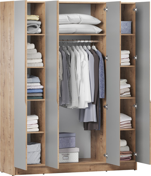 Изображение товара Шкаф Eligard Aura 4D (дуб вотан/дымчатый алмаз)