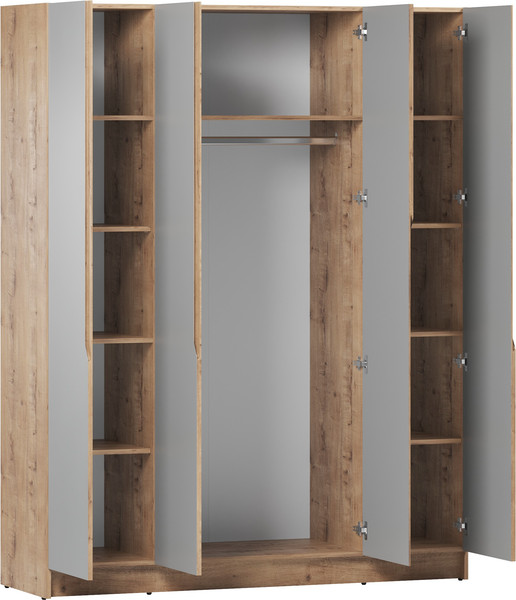 Изображение товара Шкаф Eligard Aura 4D (дуб вотан/дымчатый алмаз)