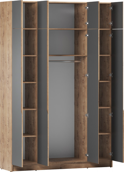 Изображение товара Шкаф Eligard Aura 4Dа (дуб вотан/графит)