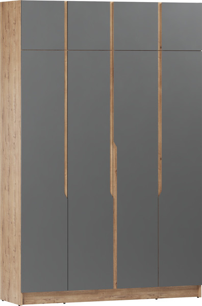 Изображение товара Шкаф Eligard Aura 4Dа (дуб вотан/графит)