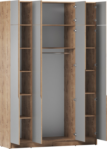 Изображение товара Шкаф Eligard Aura 4Dа (дуб вотан/дымчатый алмаз)