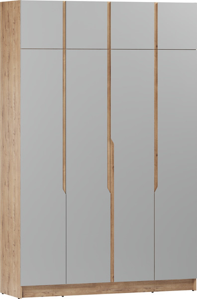 Изображение товара Шкаф Eligard Aura 4Dа (дуб вотан/дымчатый алмаз)