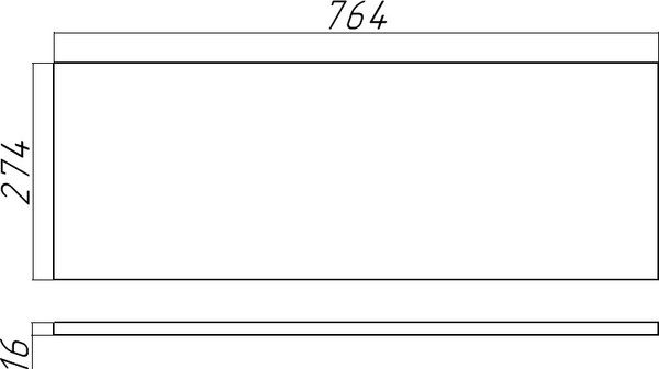 Изображение товара Полка вкладная Домино 80 / DNr0206P (белый)