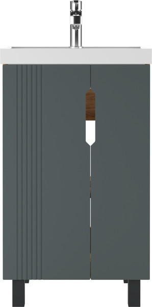 Изображение товара Тумба под умывальник Айсберг Bazis 50 Марта без ящика (дуб вотан)