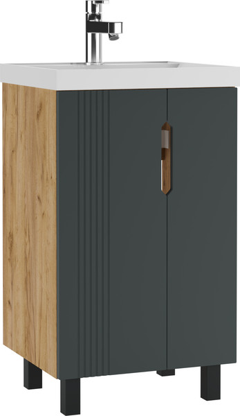 Изображение товара Тумба под умывальник Айсберг Bazis 50 Марта без ящика (дуб вотан)