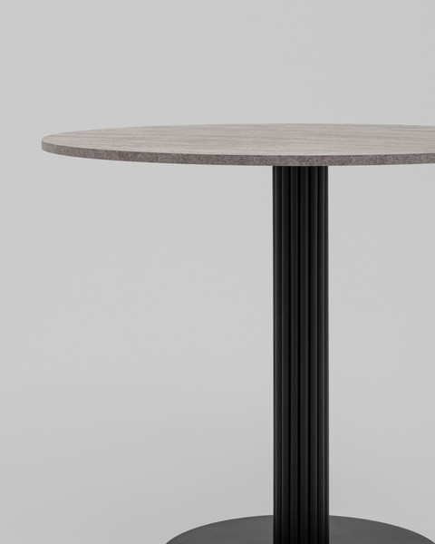 Изображение товара Обеденный стол Stool Group Фризбин D90 (сегни темный/черный)
