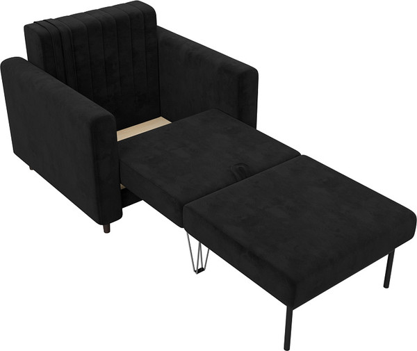 Изображение товара Кресло-кровать Лига Диванов Лига-070 / 132561 (велюр Seven 35 черный)