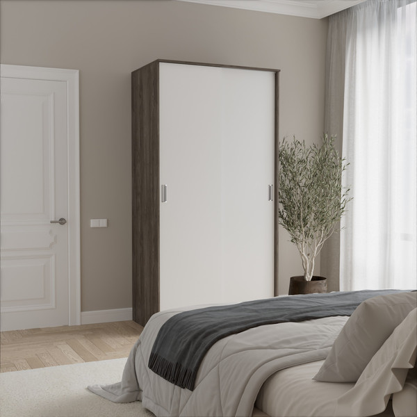 Изображение товара Шкаф-купе Кортекс-мебель Лагуна ШК01-00 (орех элия/белый)