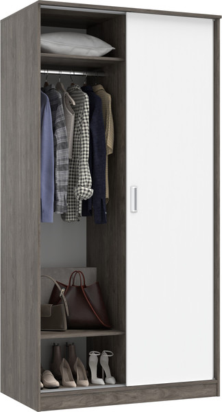 Изображение товара Шкаф-купе Кортекс-мебель Лагуна ШК01-00 (орех элия/белый)