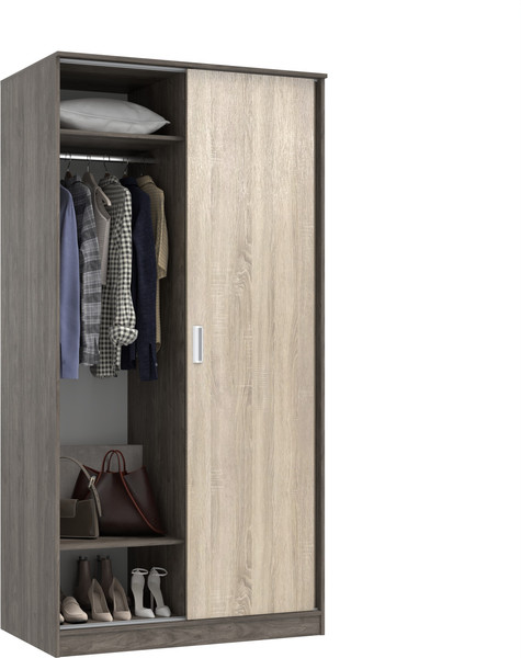 Изображение товара Шкаф-купе Кортекс-мебель Лагуна ШК01-00 (орех элия/дуб сонома)