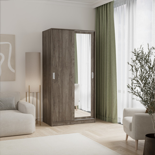 Изображение товара Шкаф-купе Кортекс-мебель Лагуна ШК01-01 (орех элия)