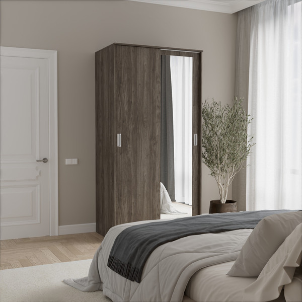 Изображение товара Шкаф-купе Кортекс-мебель Лагуна ШК01-01 (орех элия)