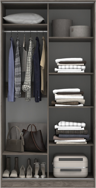 Изображение товара Шкаф-купе Кортекс-мебель Лагуна ШК01-01 (орех элия/белый)