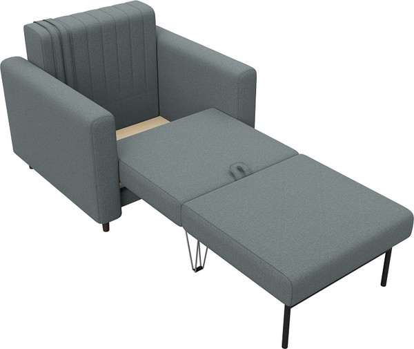 Изображение товара Кресло-кровать Лига Диванов Лига-070 / 132544 (рогожка амур 07 серый)