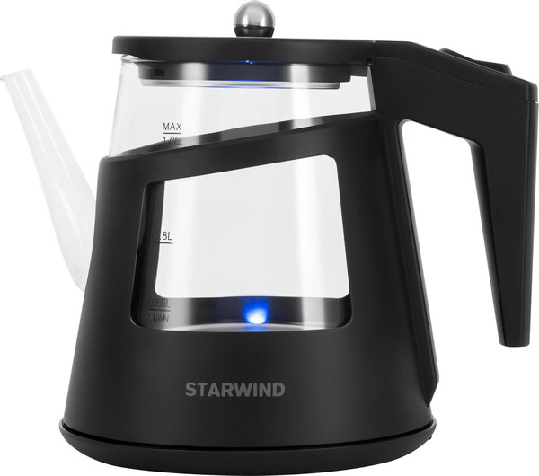Изображение товара Электрочайник StarWind SKG2113 (черный/прозрачный)