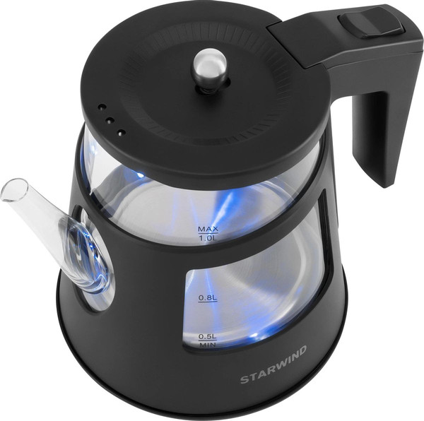 Изображение товара Электрочайник StarWind SKG2113 (черный/прозрачный)