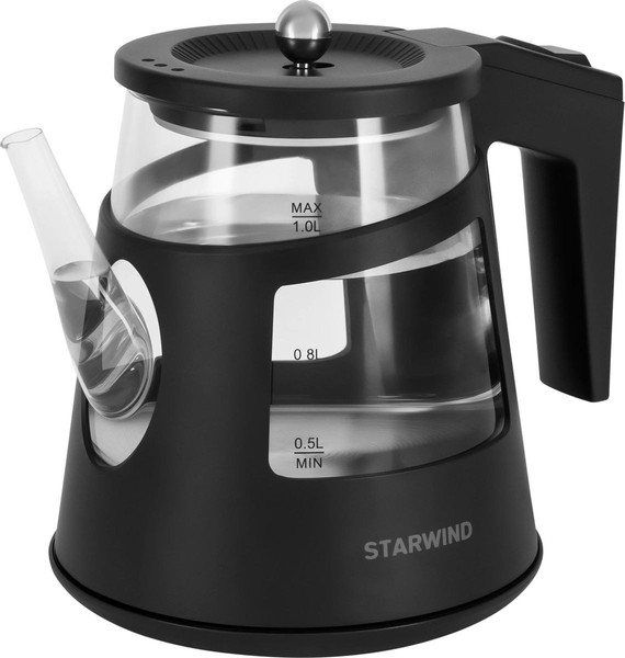 Изображение товара Электрочайник StarWind SKG2113 (черный/прозрачный)