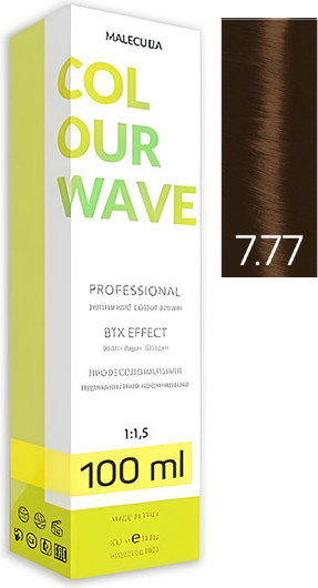 Крем-краска для волос Malecula Colour Wave тон 7.77 (100мл, коричневый блондин) — фото 3