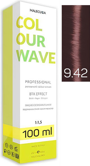Изображение товара Крем-краска для волос Malecula Colour Wave тон 9.42 (100мл, очень светлый блонд медно-фиолетовый)