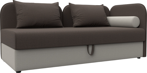 Изображение товара Тахта Лига Диванов Лига-094 НПБ / 132529 (рогожка Амур 05 коричневый/рогожка Амур 02 бежевый)