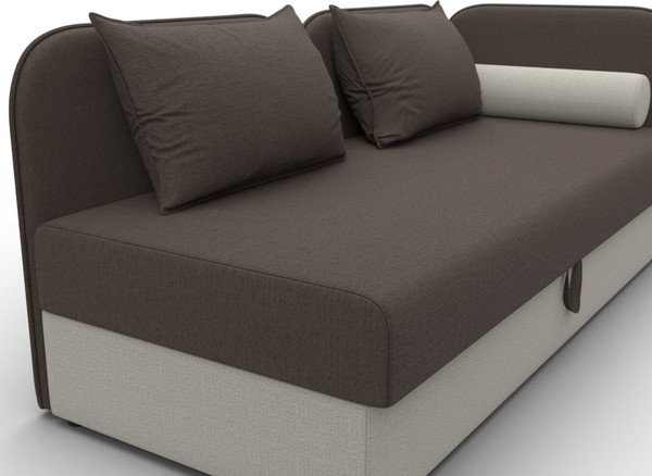 Изображение товара Тахта Лига Диванов Лига-094 НПБ / 132529 (рогожка Амур 05 коричневый/рогожка Амур 02 бежевый)