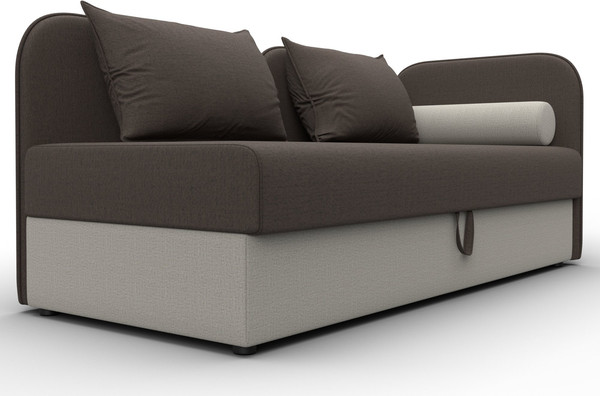 Изображение товара Тахта Лига Диванов Лига-094 НПБ / 132529 (рогожка Амур 05 коричневый/рогожка Амур 02 бежевый)