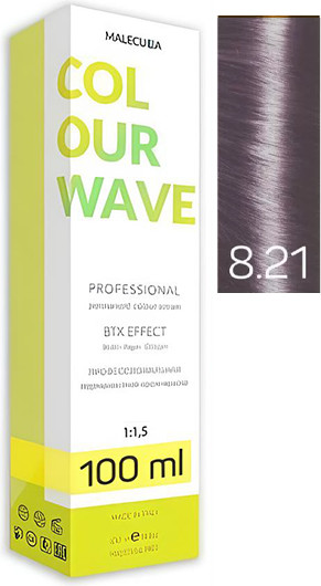 Изображение товара Крем-краска для волос Malecula Colour Wave тон 8.21 (100мл, пепельно-перламутровый светлый блонд)