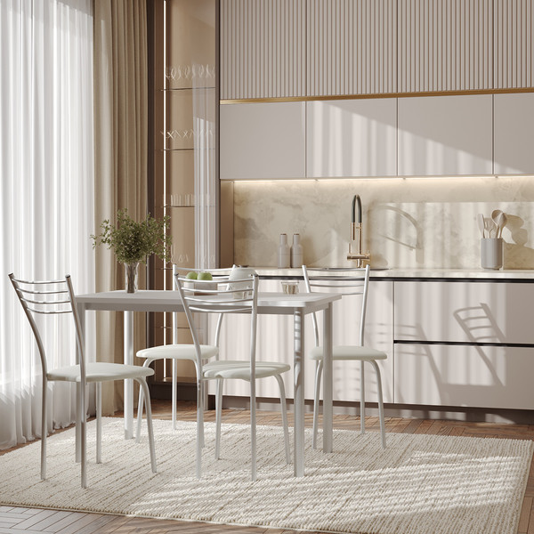 Изображение товара Стул Mio Tesoro Сигма (молочный/металлик)