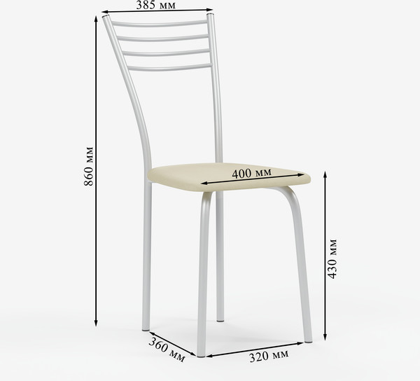 Изображение товара Стул Mio Tesoro Сигма (бежевый/металлик)