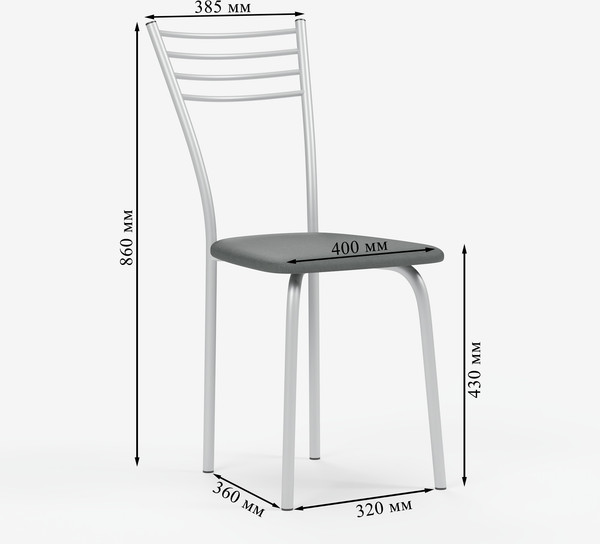 Изображение товара Стул Mio Tesoro Сигма (серый/металлик)
