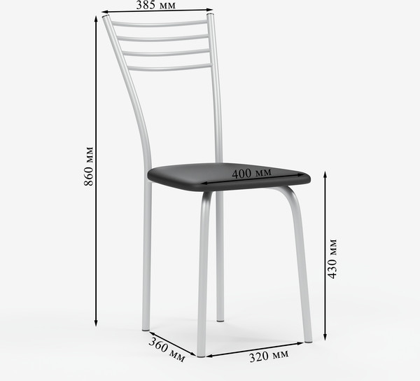 Изображение товара Стул Mio Tesoro Сигма (черный/металлик)