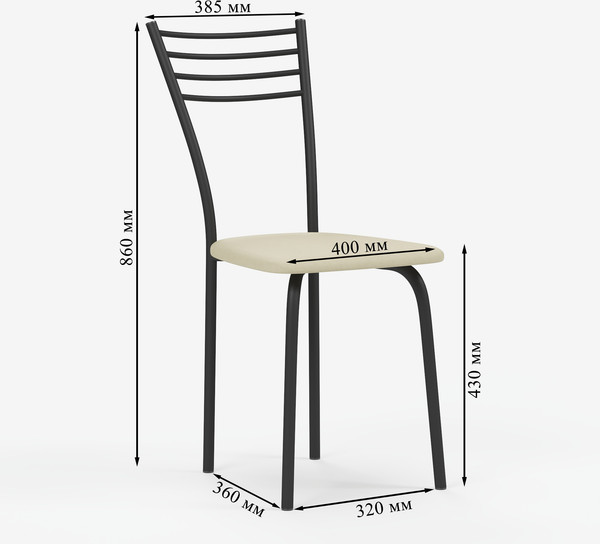 Изображение товара Стул Mio Tesoro Сигма (бежевый/черный)