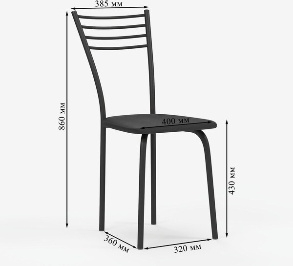 Изображение товара Стул Mio Tesoro Сигма (черный/черный)
