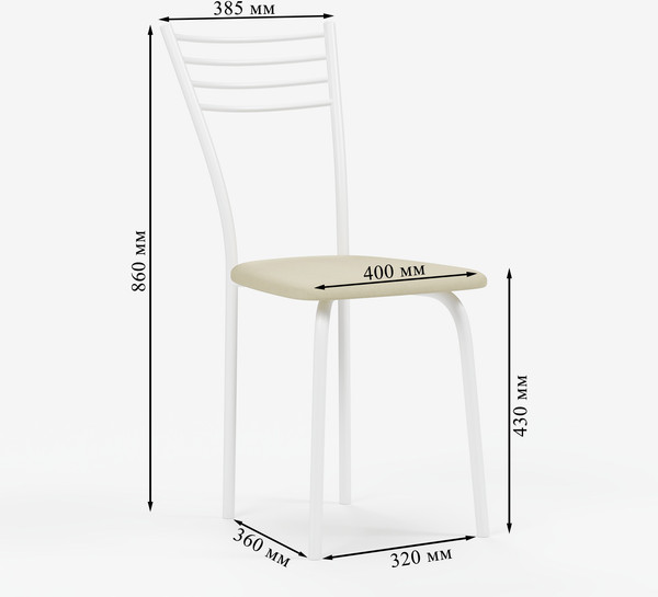 Изображение товара Стул Mio Tesoro Сигма (бежевый/белый)