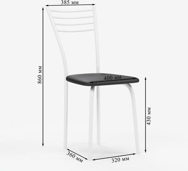 Изображение товара Стул Mio Tesoro Сигма (черный/белый)