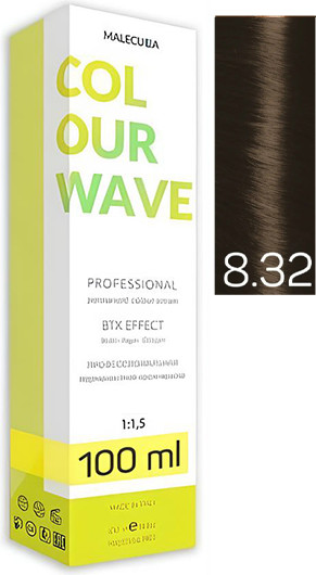 Изображение товара Крем-краска для волос Malecula Colour Wave тон 8.32 (100мл, светло-бежевый блонд)