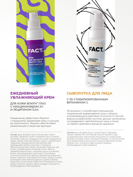 Изображение товара Набор косметики для лица Art&Fact Адвент-календарь Универсальный для всех типов кожи New