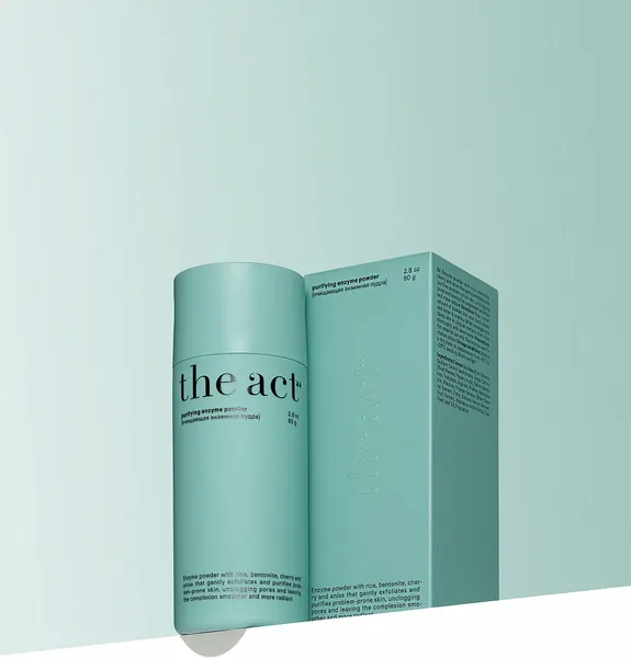 Изображение товара Пудра для умывания The Act Энзимная очищающая темно-зеленая (80г)